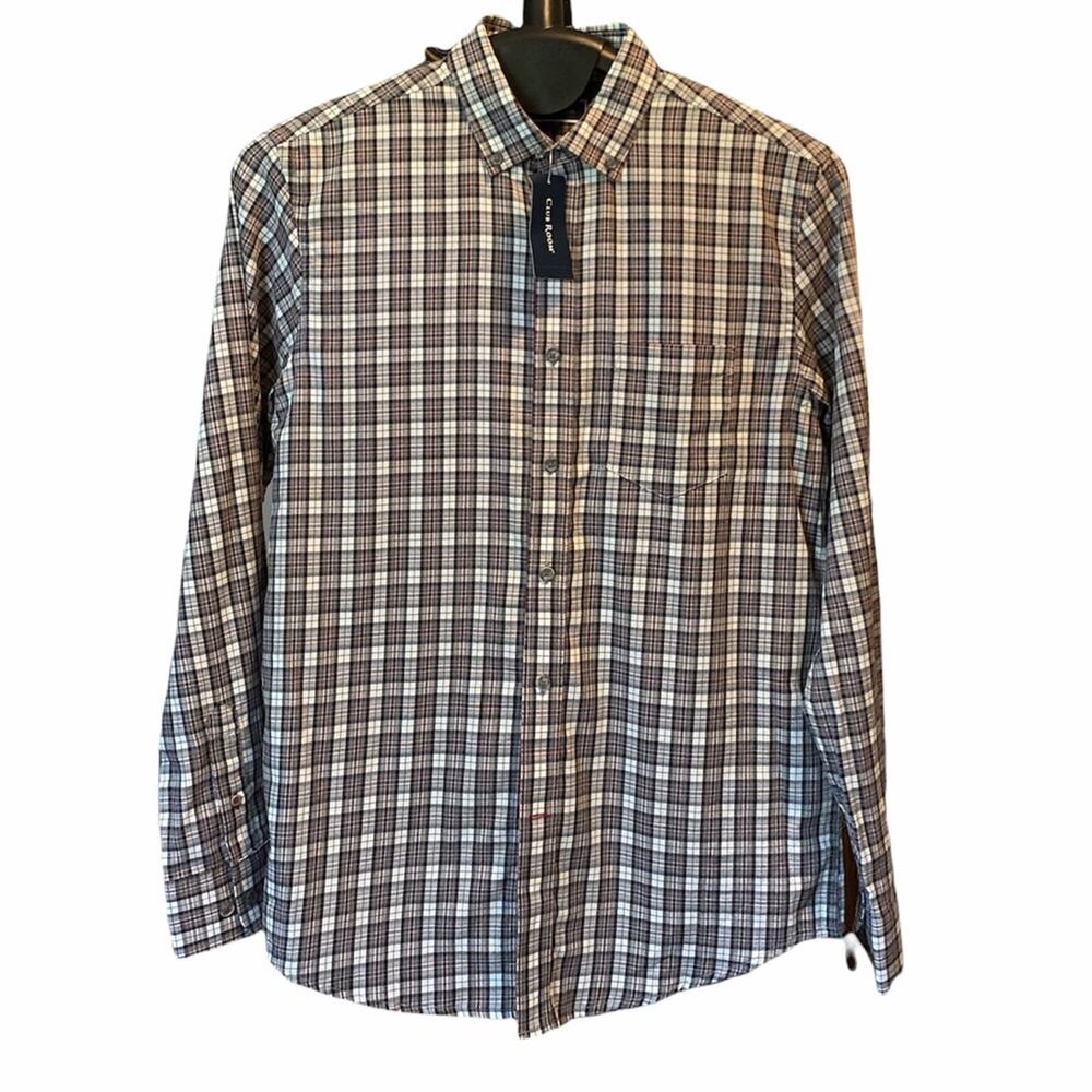 Club Room Men’s Button-down Shirt Gray Size Small